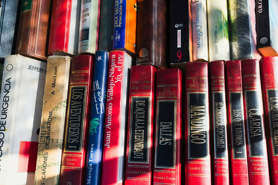 Colorful stack of books
